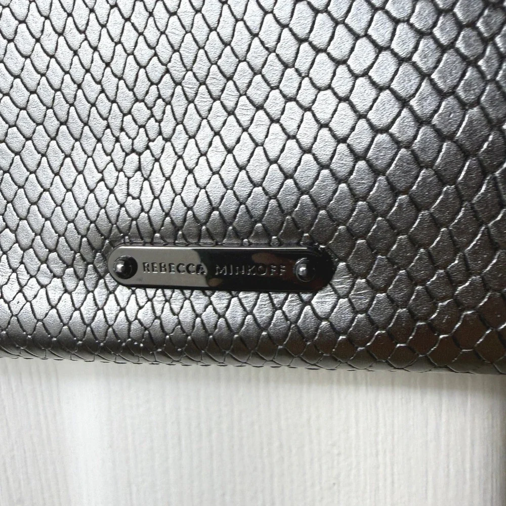 Rebecca Minkoff Jean Convertible Crossbody Bag Clutch Snake Embossed Leather